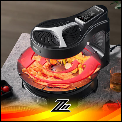 German Pool 360° Auto Rotating Smokeless Electric BBQ Grill