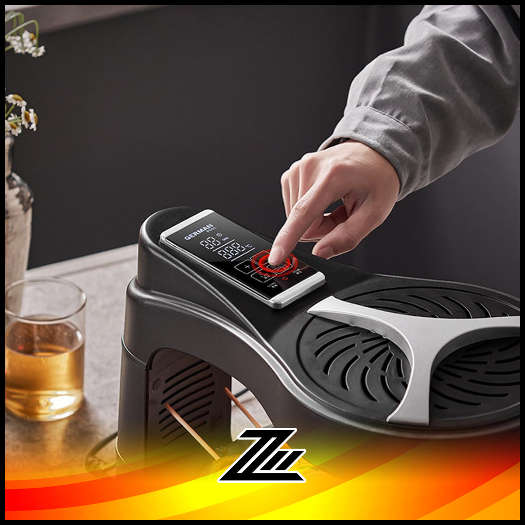 German Pool 360° Auto Rotating Smokeless Electric BBQ Grill