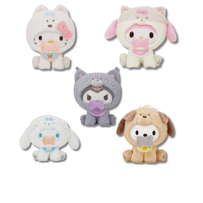 Sanrio Fluffy Puppy Series Plush Toy My Melody Hello Kitty Cinnamoroll Kuromi Pochacco Birthday Gift by Zii 2883