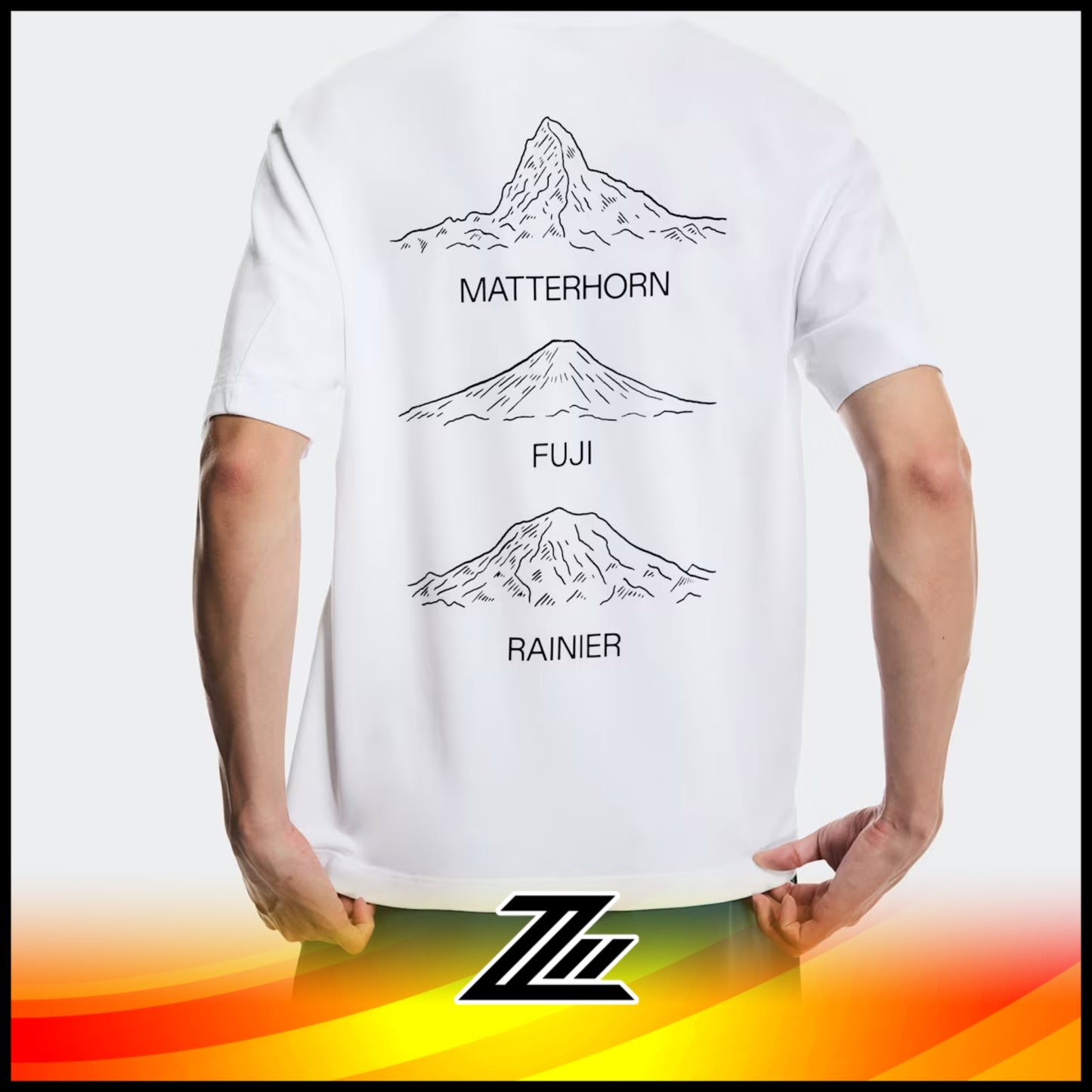 On Studio-T BEAMS REI Limited Edition Unisex Cotton T-Shirt – Pacific Mountain Graphic Tee