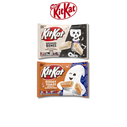 Nestle KitKat Halloween Wafers Ghost Toast and Breaking Bones Creamy Chocolate Candy