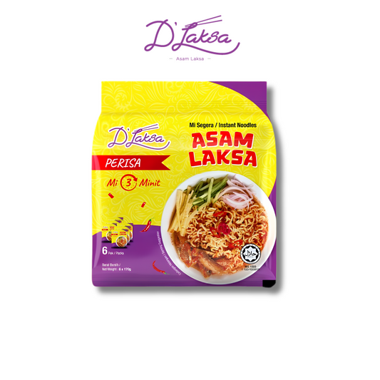 D'Laksa Asam Laksa Instant Noodles 6 Packs 170g Halal