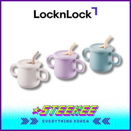 LocknLock Little Luv Silicone Straw Cup 200ml LBB016 by Steekee Korea 4540