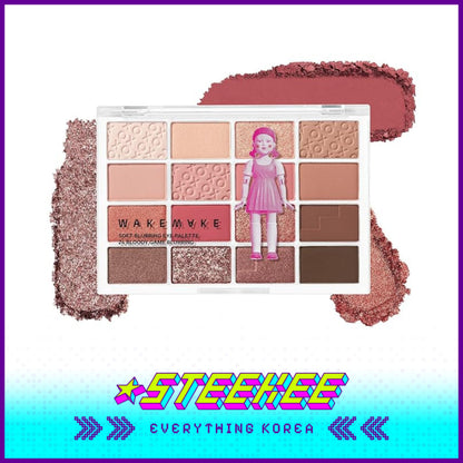 WAKEMAKE X Netflix Squid Game 24 Bloody Game Blurring Soft Blurring Eye Palette by Steekee Korea 2447