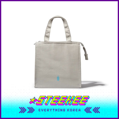 BLUE BOTTLE COFFEE Grey Cotton Cooler Bag Keep Cold Warm by Steekee Korea 2394