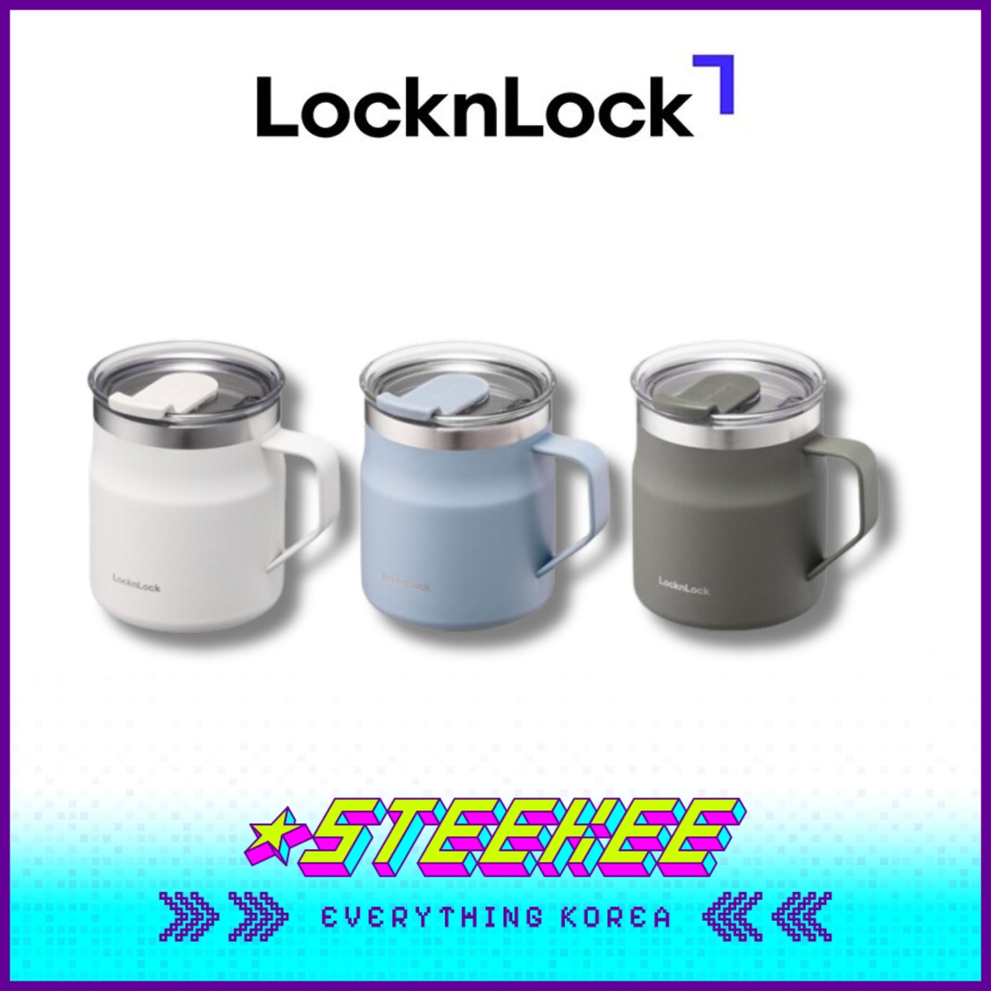 LocknLock Metro Mug Tumbler 355ml LHC4218 by Steekee Korea 4526