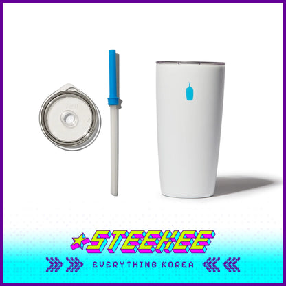 BLUE BOTTLE COFFEE Commuter Cup 12oz 354ml Reusable Straw Lid Set by Steekee Korea 2396