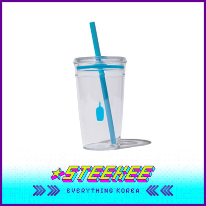 BLUE BOTTLE COFFEE X KeepCup Clear Cold Tritan Plastic Tumbler with Straw 16oz 454ml by Steekee Korea 2397