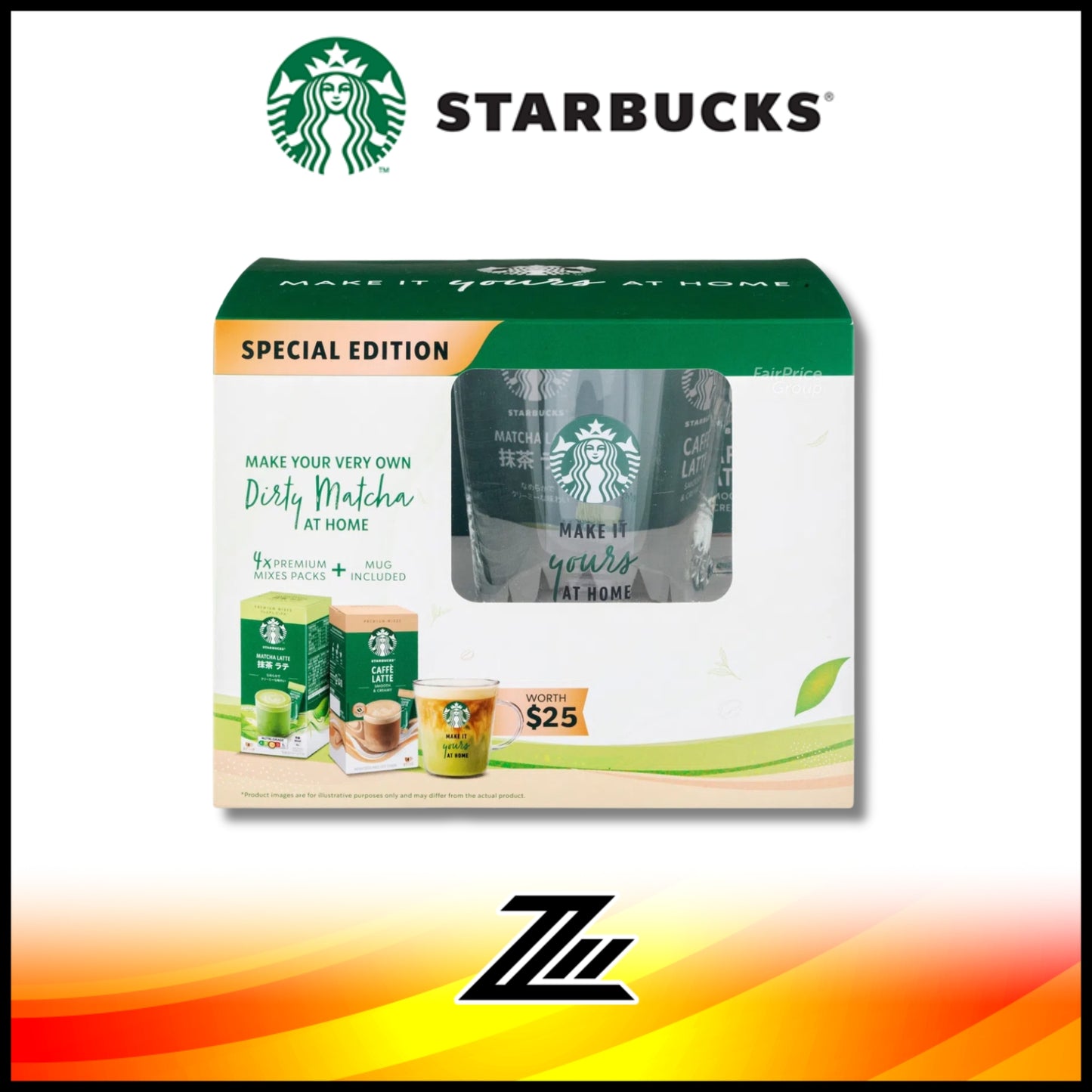 Starbucks Premium Mixes Matcha Latte & Caffe Latte Free Mug