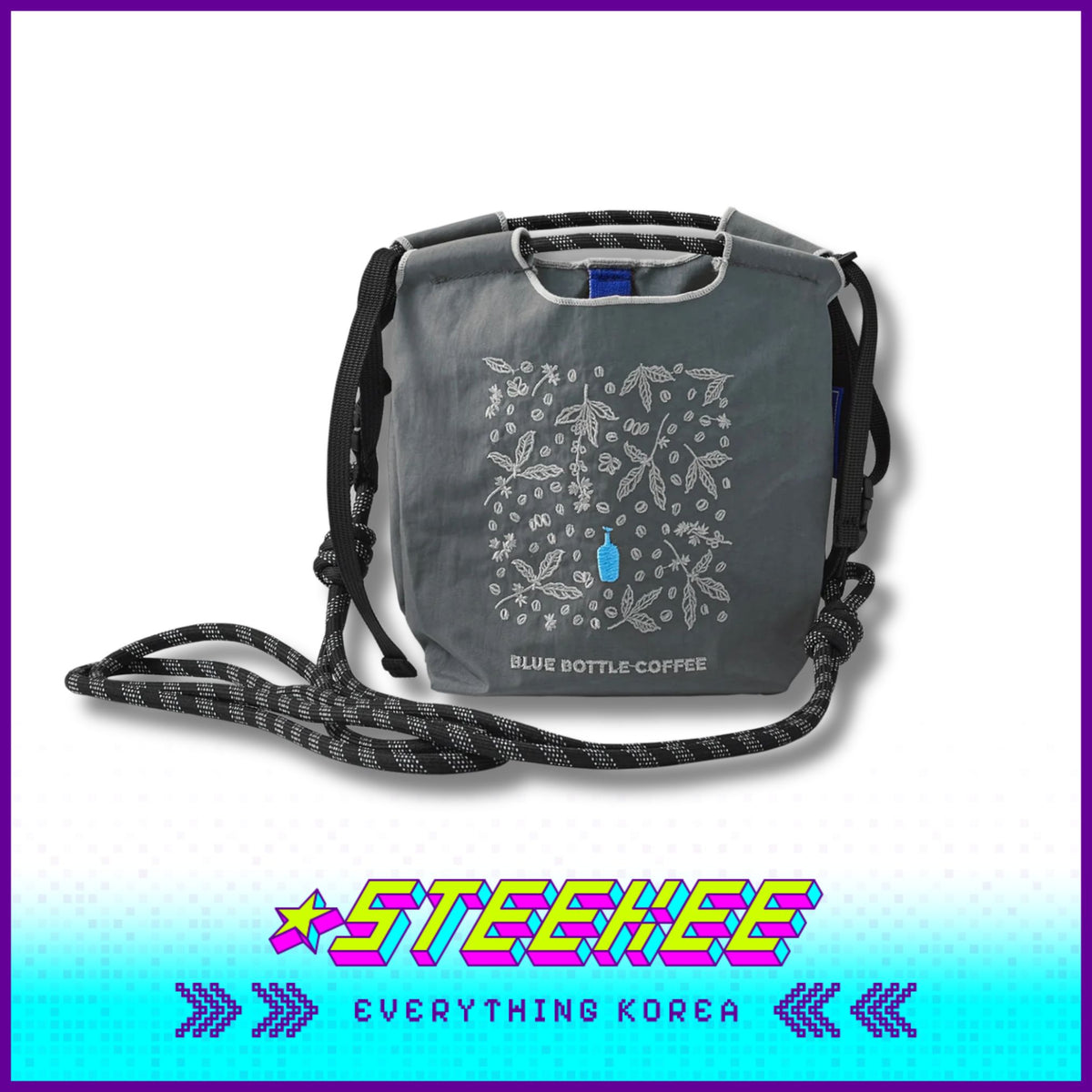 BLUE BOTTLE COFFEE X BALL & CHAIN Embroidery Japanese Eco Mini Bag 