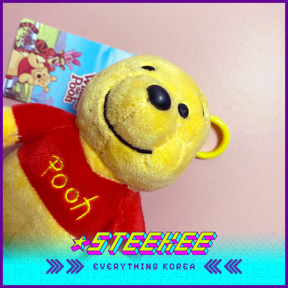 Daiso Winnie the Pooh Hanging Plush Bag Charm Keychain by Steekee Korea 2483