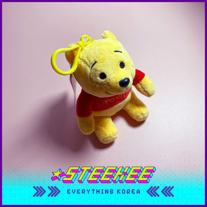 Daiso Winnie the Pooh Hanging Plush Bag Charm Keychain by Steekee Korea 2483