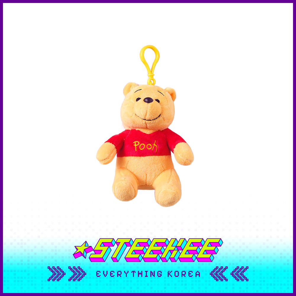 Daiso Winnie the Pooh Hanging Plush Bag Charm Keychain by Steekee Korea 2483