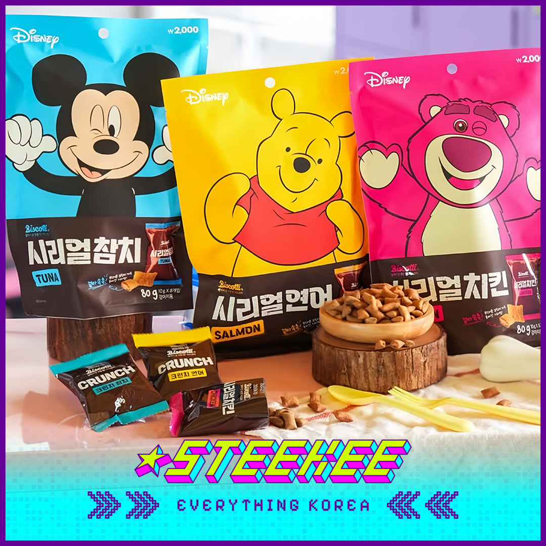Daiso Disney Toy Story Pet Snacks Salmon Chicken Tuna Sandwich Crisp Cereal 80g by Steekee Korea 3064