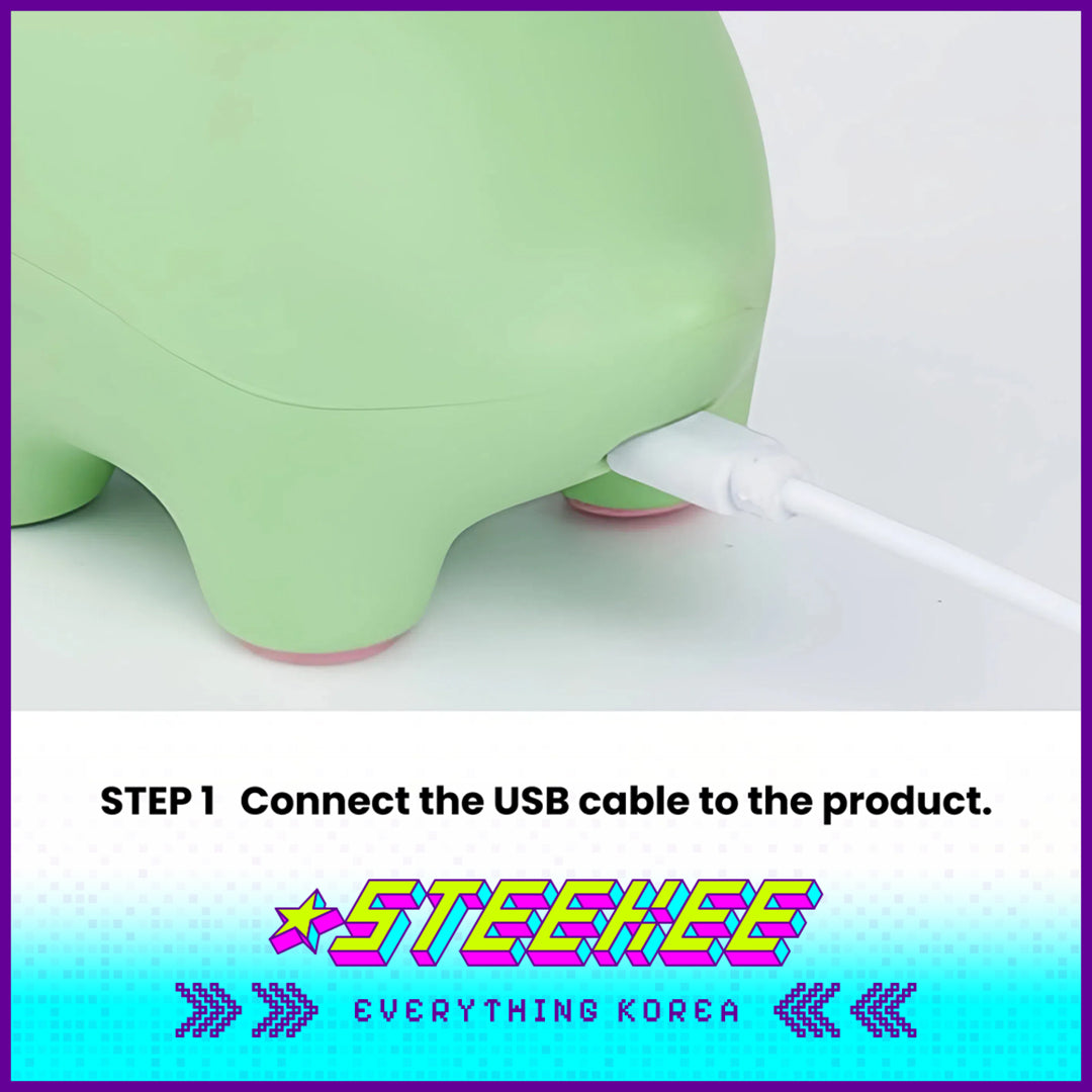 Daiso Daiso Dinosaur USB Rechargeable Atmosphere Night Light Sleeping Lamp by Steekee Korean 3066