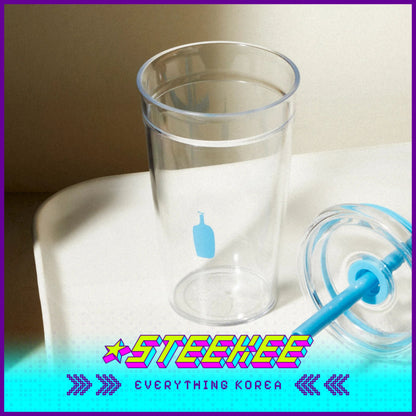 BLUE BOTTLE COFFEE X KeepCup Clear Cold Tritan Plastic Tumbler with Straw 16oz 454ml by Steekee Korea 2397