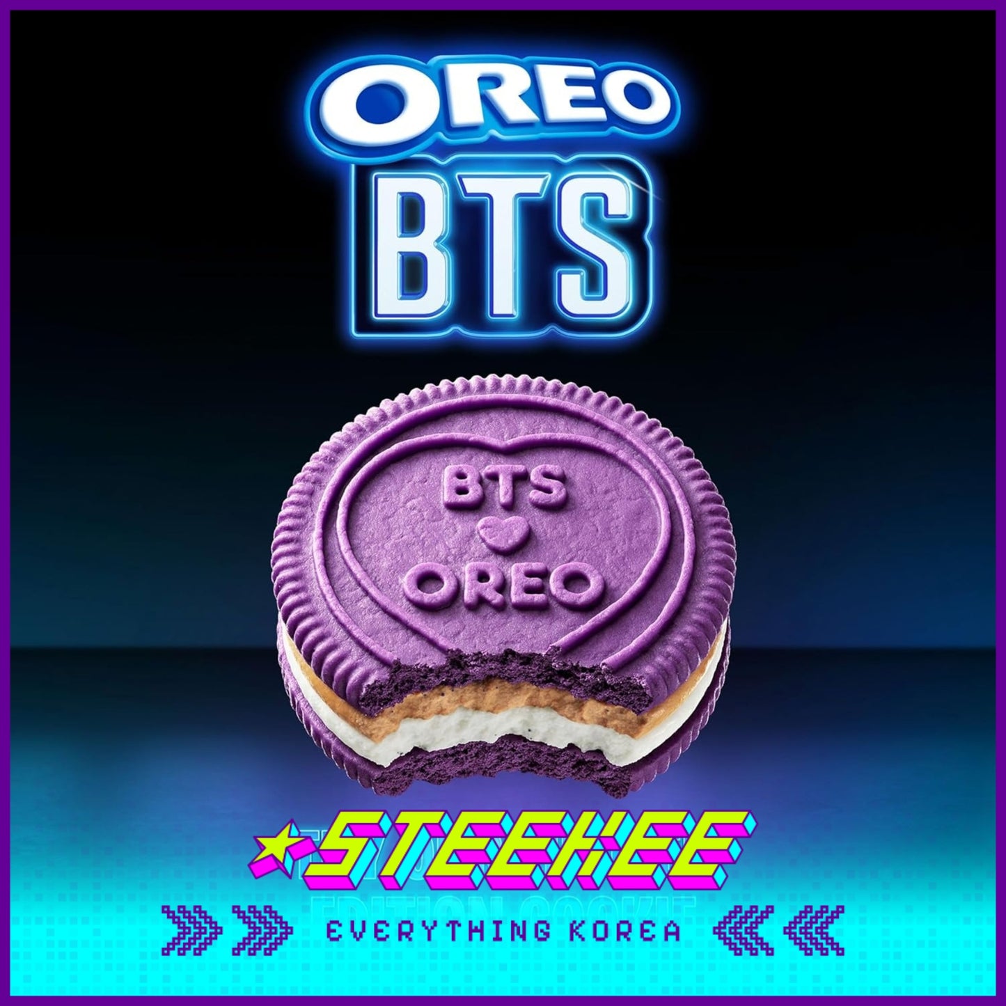 BTS X OREO Vanilla Original Hotteok Flavour 9 Packs by Steekee Korea 5000