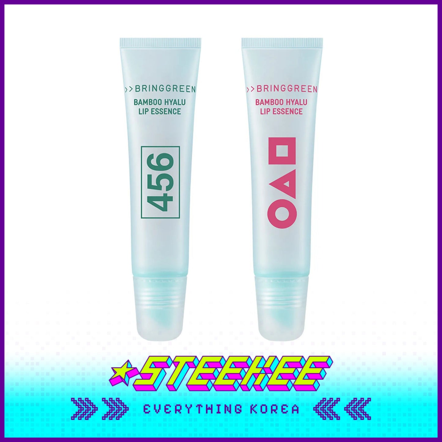 BRING GREEN X Netflix Squid Game Bamboo Hyalu Lip Essence 11g Set of 2 by Steekee Korea 2452