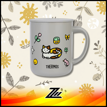 Thermos x Zero Per Zero JDG-450KC 450ml Reversible Insulated Mug - Stainless Steel Hot & Cold Desk Cup with Lid