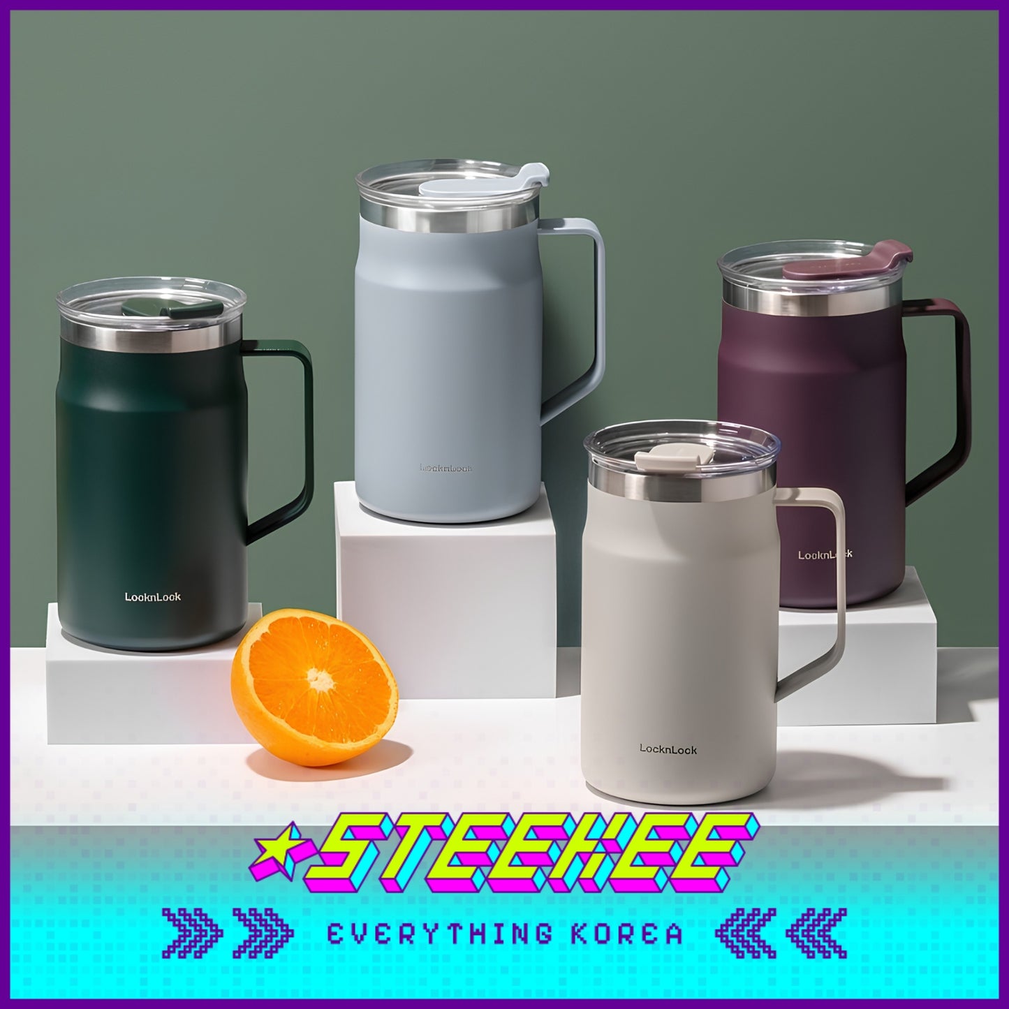 LocknLock Metro Mug Tumbler 600ml LHC4282 by Steekee Korea 4528