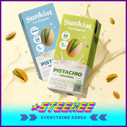 Sunkist Pistachio Milk Drink 190ml Original & Unsweetened by Steekee Korea 5024