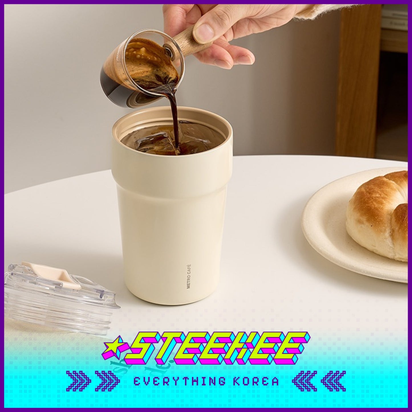 LocknLock Metro Café Ceramic Tumbler 650ml LHC4359 by Steekee Korea 4523
