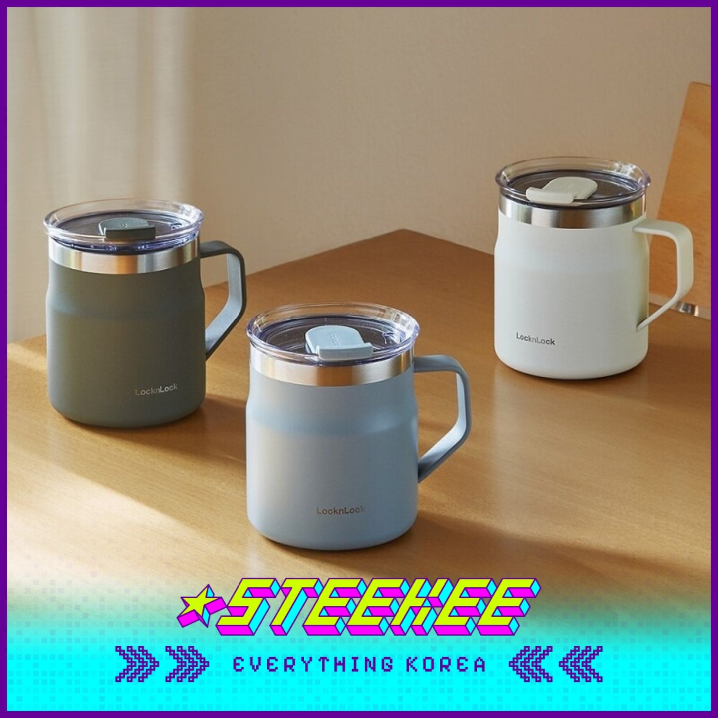 LocknLock Metro Mug Tumbler 355ml LHC4218 by Steekee Korea 4526