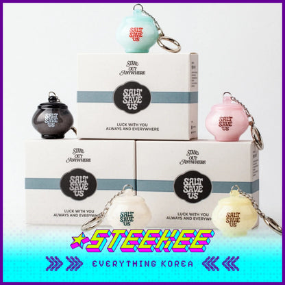 Tent Seoul SALT SAVE US Five Elements Salt Keyring by Steekee Korea 502