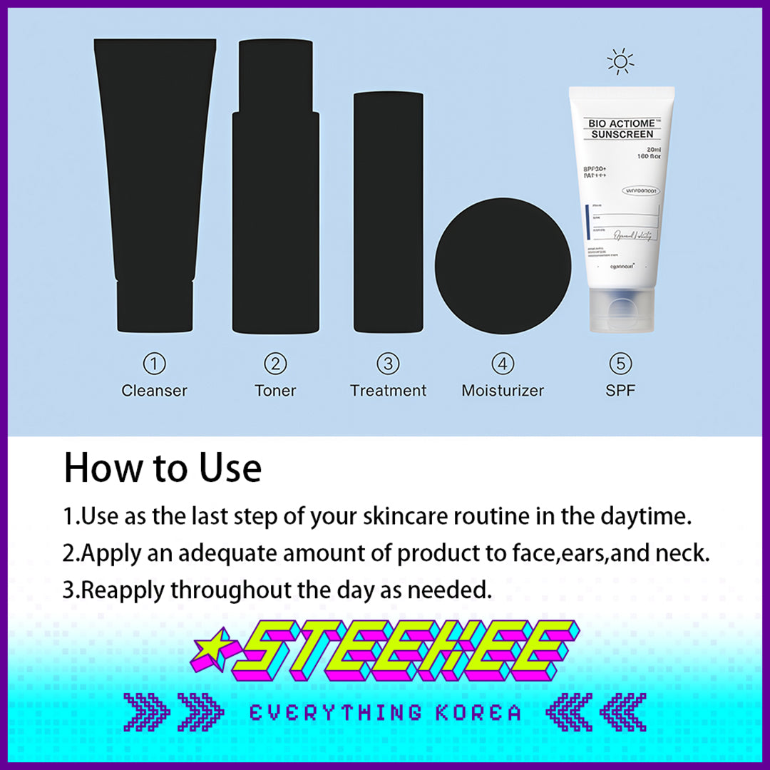 Oganacell Bio Actiome Sunscreen UV Sunblock Sun Cream SPF 50+PA++++ 50ml by Steekee Korea 4012