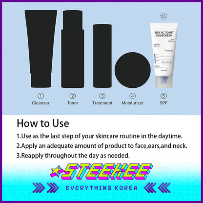 Oganacell Bio Actiome Sunscreen UV Sunblock Sun Cream SPF 50+PA++++ 50ml by Steekee Korea 4012