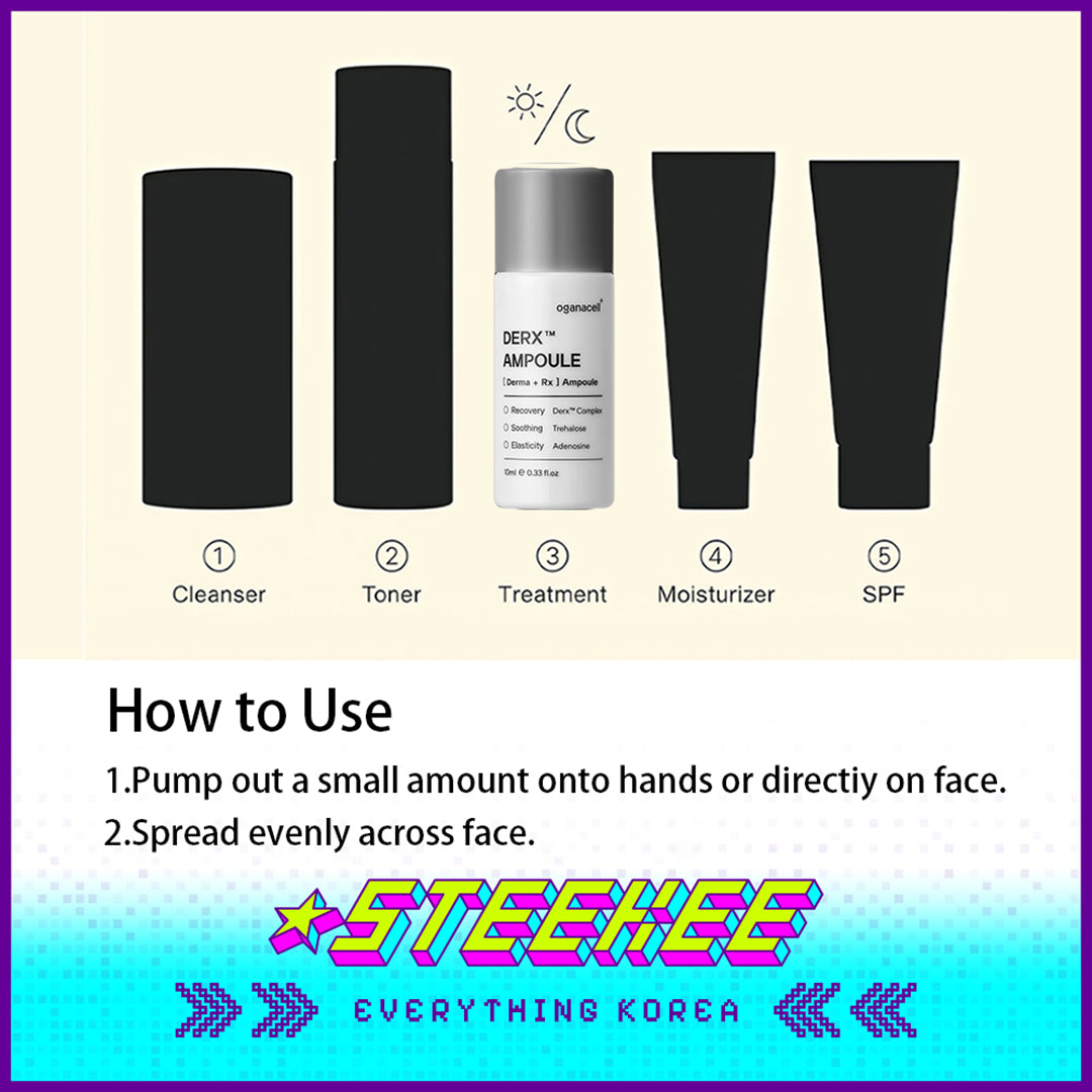 Oganacell DERX Premium Wrinkle Care Anti Aging Ampoule 10ml Travel Size Sample by Steekee Korea 4020