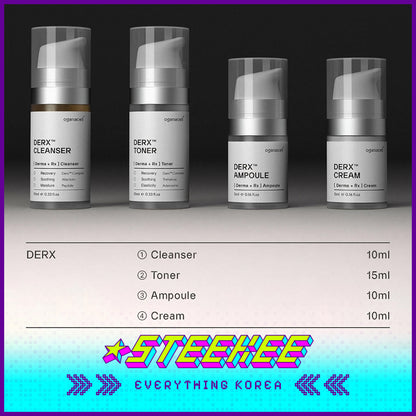 Oganacell DERX Anti Aging Mini Kit Sample Cleanser Toner Ampoule Cream by Steekee Korea 4025