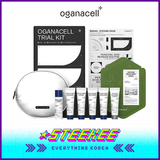 Oganacell Trial Kit Sample Cleanser Toner Cream Gel Cream Sunscreen Recovery Cream Recovery Mask by Steekee Korea 4026