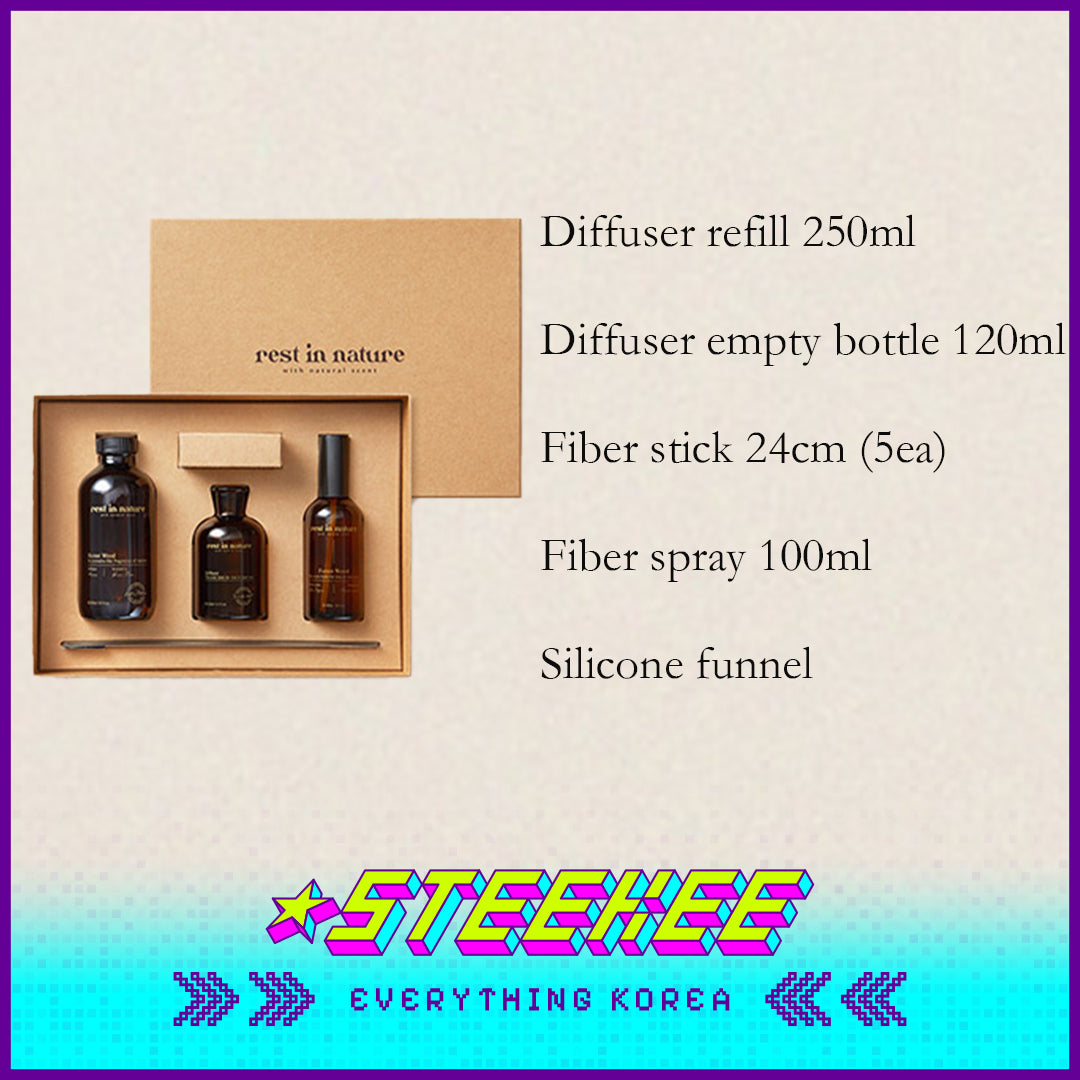 Rest in Nature Home Fragrance Set Aromatheraphy Diffuser Fabric Spray by Steekee Korea 4031