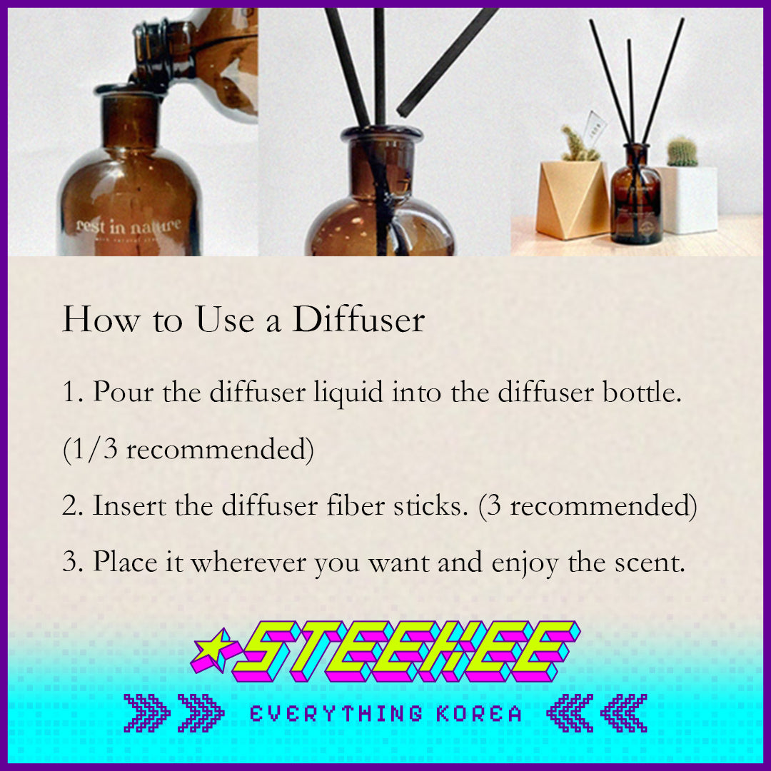 Rest in Nature Home Fragrance Set Aromatheraphy Diffuser Fabric Spray by Steekee Korea 4031