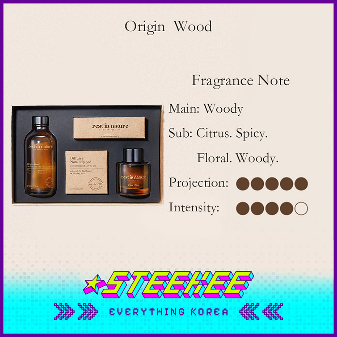 Rest in Nature Car and Indoor Aromatherapy Diffuser Set 120ml by Steekee Korea 4033
