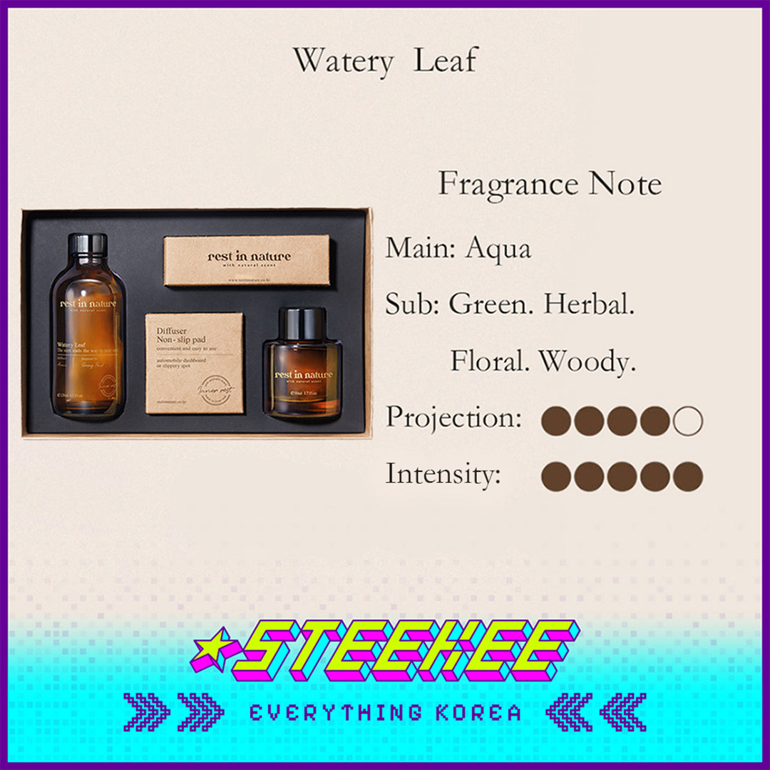 Rest in Nature Car and Indoor Aromatherapy Diffuser Set 120ml by Steekee Korea 4033