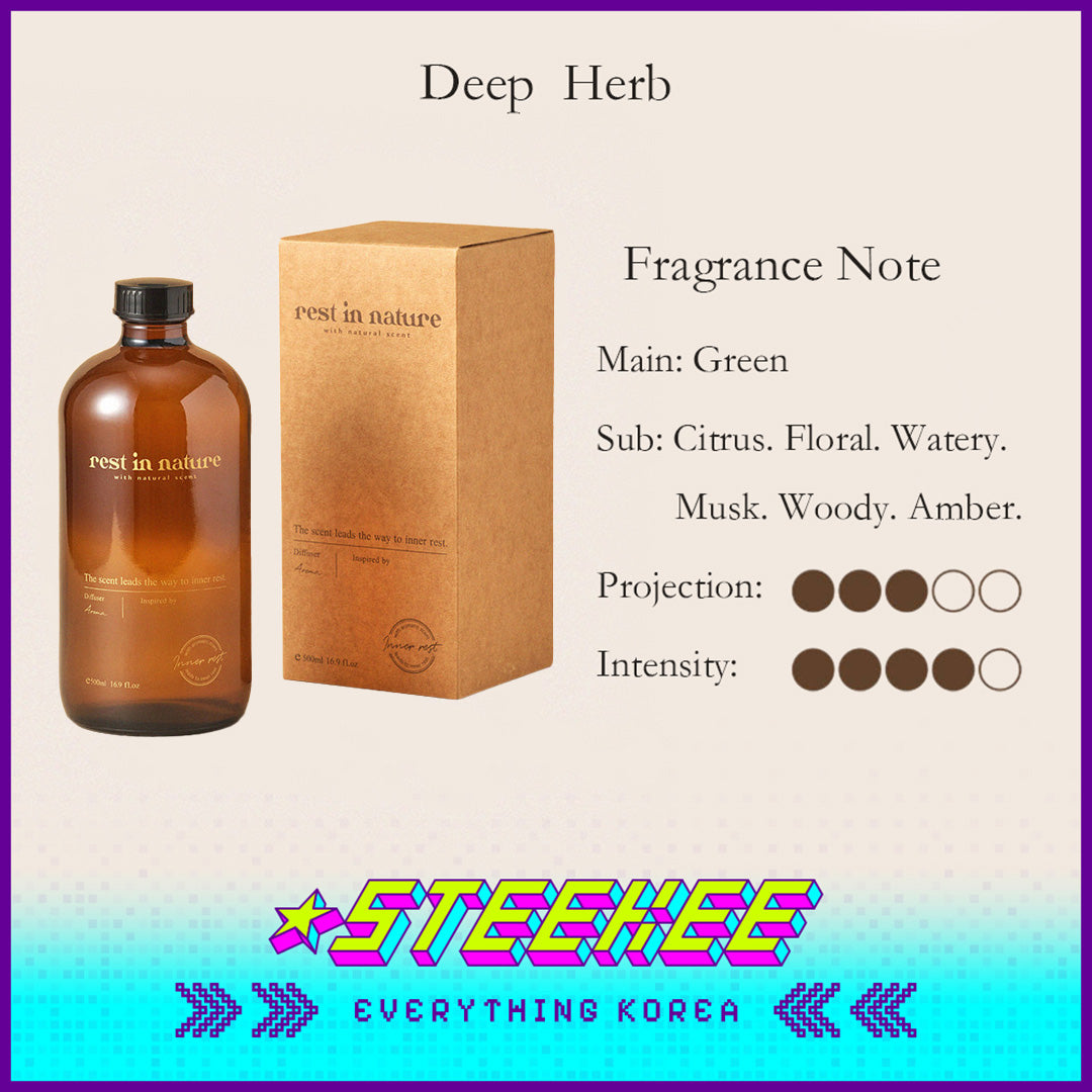 Rest in Nature Aromatherapy Diffuser Refill 500ml by Steekee Korea 4035