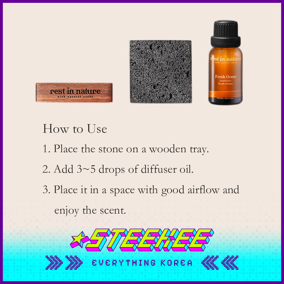 Rest in Nature Aromatherapy Indoor Volcanic Stone Diffuser by Steekee Korea 4037