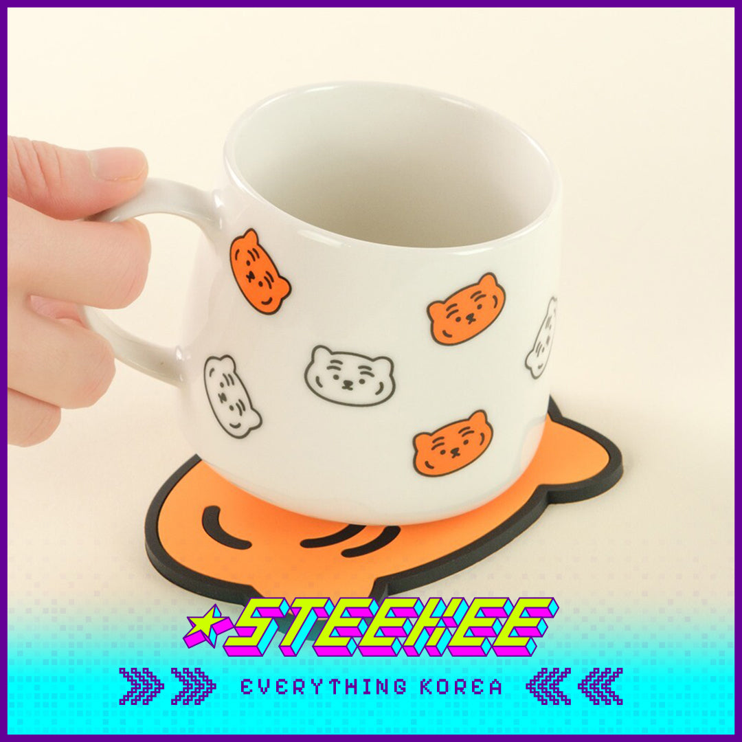MUZIK TIGER Ceramic Pattern Tiger Mug Souvenir Couple Present Gift Set of 2 by Steekee Korea 4067