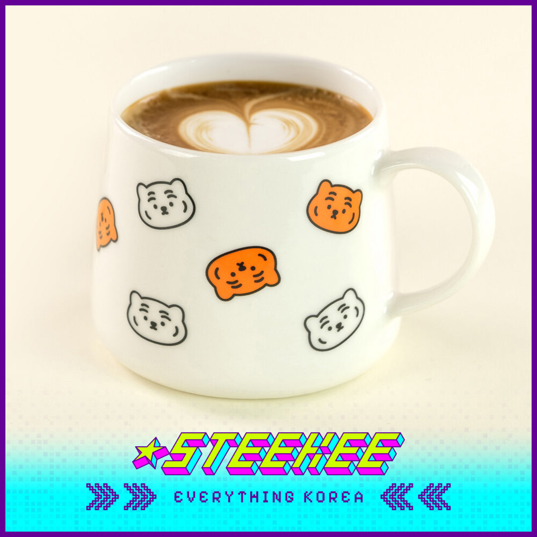 MUZIK TIGER Ceramic Pattern Tiger Mug Souvenir Couple Present Gift Set of 2 by Steekee Korea 4067
