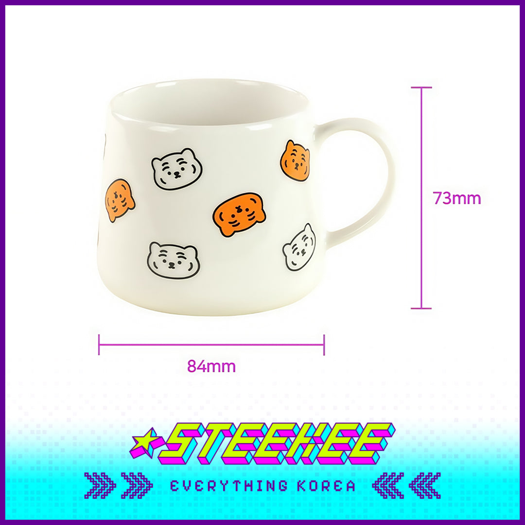 MUZIK TIGER Ceramic Pattern Tiger Mug Souvenir Couple Present Gift Set of 2 by Steekee Korea 4067