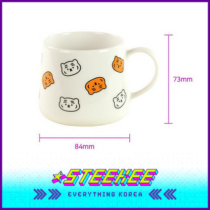 MUZIK TIGER Ceramic Pattern Tiger Mug Souvenir Couple Present Gift Set of 2 by Steekee Korea 4067