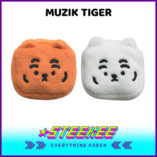 MUZIK TIGER Plush Embroidered Multipurpose Square Pouch by Steekee Korea 4071