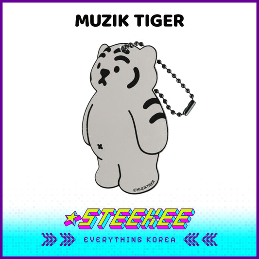 MUZIK TIGER Double-Sided Mirror Keychain Keyring by Steekee Korea 4078