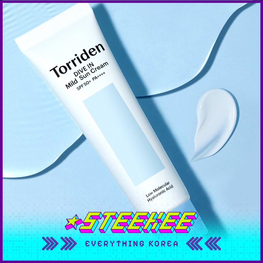 Torriden DIVE IN Mild Sun Cream SPF 50+ PA++++ Moisturizing Hyaluronic Acid Sunscreen 60ml by Steekee Korea 4079