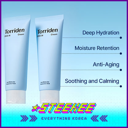 Torriden DIVE IN Low Molecular Hyaluronic Acid Deep Moisturizing Cream 80ml by Steekee Korea 4080
