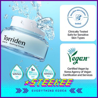Torriden桃瑞丹低分子玻尿酸深层保湿舒缓褪红面霜100ml闪奇韩国4081