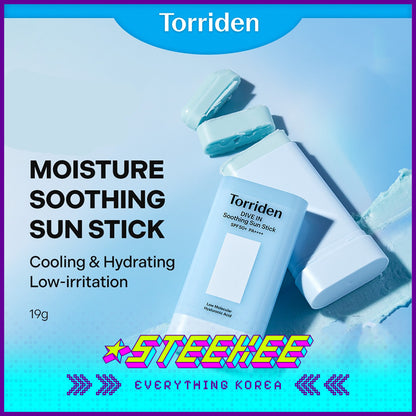 Torriden DIVE IN Moisturizing Soothing Sun Stick Sunscreen SPF 50+ PA++++ 19g by Steekee Korea 4082