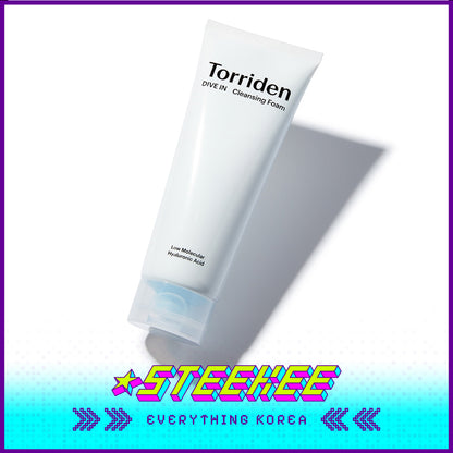 Torriden Low Molecular Hyaluronic Acid Cleansing Foam Facial Cleanser 150ml by Steekee Korea 4085